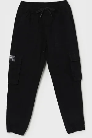 Lifestyle Boys Cotton Mid-Rise Joggers Trousers