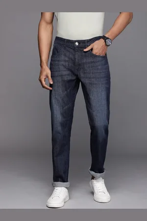 WROGN Men Blue Slim Fit Heavy Fade Stretchable Jeans