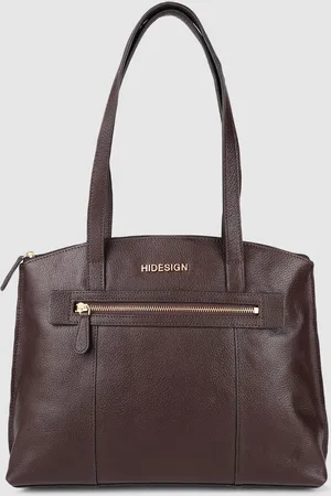 Hidesign Brown Leather Structured Shoulder Bag