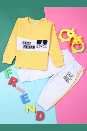 V-Mart Kids Colourblocked Round Neck Long Sleeves T-Shirt With Jogger