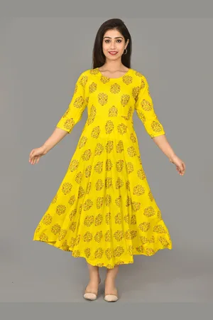 Kalini Ethnic Motifs Printed A-Line Ethnic Dress