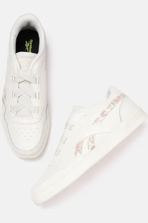 Reebok Women Green & Brown Perforated Floral Royal Techque T Newlace Sneakers