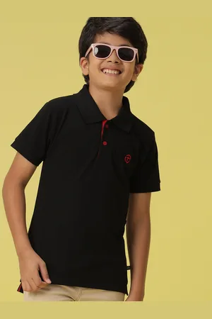 V-Mart Boys Solid Polo Collar T-shirt