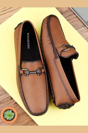 WOAKERS Men Colourblocked Leather Loafers