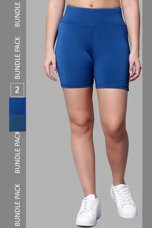 Diaz Women Pack Of 2 Skinny Fit High-Rise Training Or Gym Sports Shorts