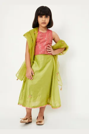 Max Collection Girls Embellished Sequinned Ready to Wear Lehenga & Blouse With Dupatta