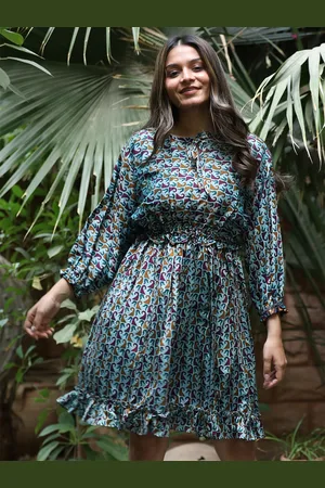 Exotic India Bluemoon Assorted Vintage Pure Silk Vaccay Dress