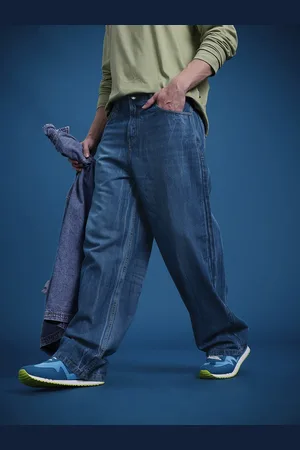 Roadster The Life Co. Men Wide Leg Washed Effect Light Fade Jeans