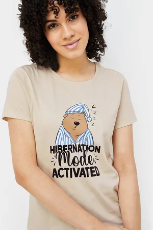 Lifestyle Women Typography Printed Applique T-shirt