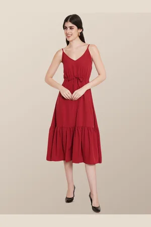 Chemistry Crepe Fit & Flare Midi Dress