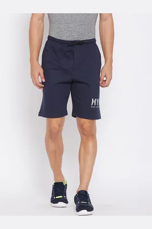 Wear Your Mind Men Navy Blue Mid-Rise Sports Shorts