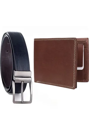 MARKQUES Men Black & Brown Solid Leather Accessory Gift Set
