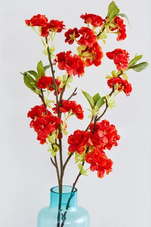 Home Centre Red Botanical Artflower Artificial Sakura Plastic Flower