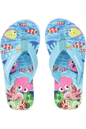 toothless Girls Printed Rubber Thong Flip-Flops