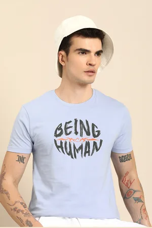 Being Human Men Brand Logo Print Pure Cotton T-shirt