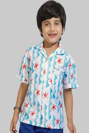BAESD Unisex Kids Comfort Opaque Printed Casual Shirt