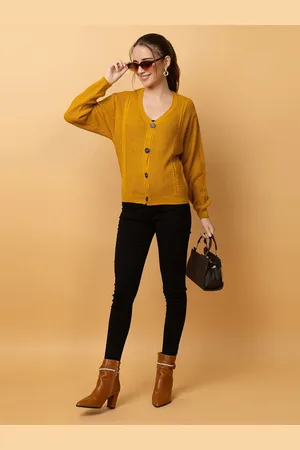 CLAPTON Women Cable Knit Woollen Cardigan