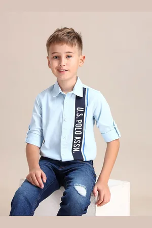 Ralph Lauren Boys Brand Logo Printed Pure Cotton Casual Shirt
