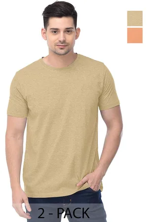 Color Capital Unisex Pack Of 2 Solid Round Neck Cotton T-Shirts