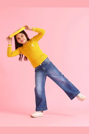 Ralph Lauren Girls Flared Light Fade Stretchable Jeans
