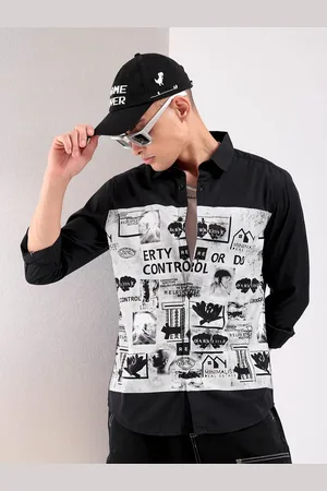 The Indian Garage Co Slim Fit Long Sleeves Cotton Opaque Printed Casual Shirt
