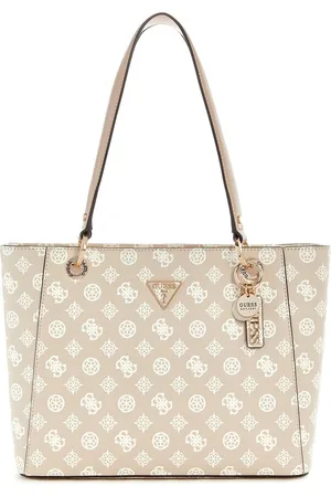 Guess Women Brand Logo Printed Structured Shoulder Bag