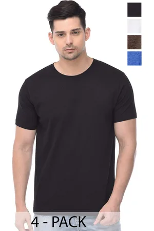 Color Capital Pack of 4 Round Neck Cotton T-Shirts
