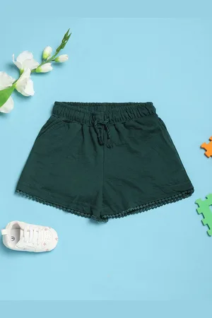 V-Mart Girls Solid Loop Knit Regular Fit Shorts