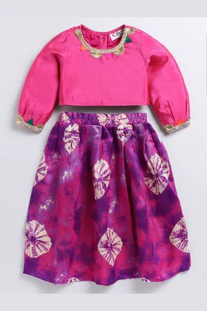 BAESD Girls Embellished Ready to Wear Cotton Silk Lehenga Choli