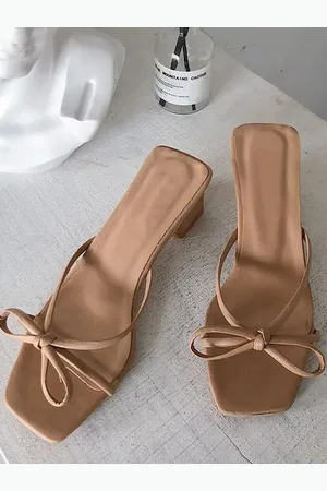 Street Style Store Women Block Sandals with Bows