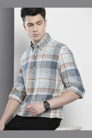 Tommy Hilfiger Checked Linen-Cotton Casual Shirt
