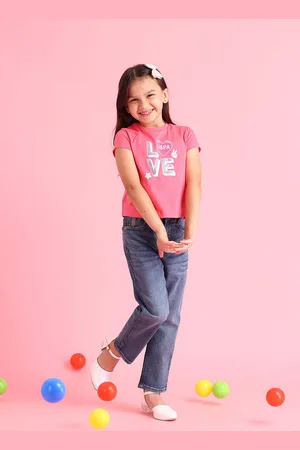 Ralph Lauren Girls Typography Printed Pure Cotton T-shirt