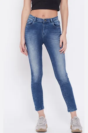Crimsoune Club Women Blue Skinny Fit Mid-Rise Clean Look Jeans