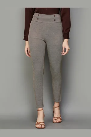 Lifestyle Women Textured Regular Trousers