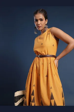 Taavi Women Printed Pure Cotton Flared Dress