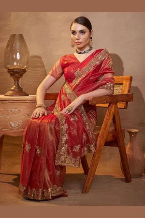 Kalista Floral Embroidered Organza Saree