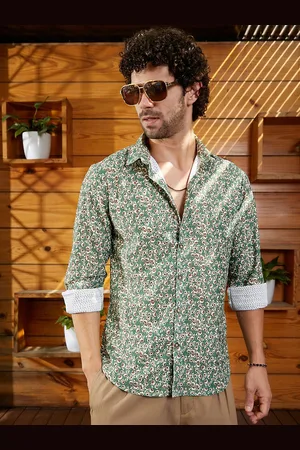 Campus Men Comfort Opaque Printed Casual Shirt