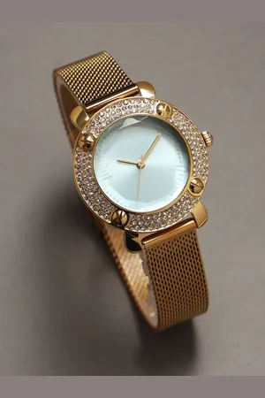 DressBerry Women Brass Printed Dial & Straps Analogue Watch DB-SS24-10B