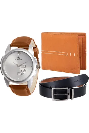 MARKQUES Men Tan-Coloured Accessory Gift Set STV-770904-VIN-04-EXE-01-Multi
