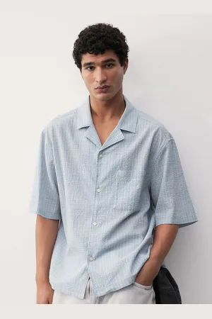 H&M Loose Fit Seersucker Resort Shirt
