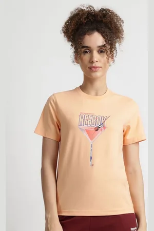 Reebok Women Graphic Printed Short Sleeves Cotton Casual T-shirt
