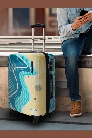 Safari Coastline Printed Poly Carbonate Medium Hard Trolley Bag - 65 cm