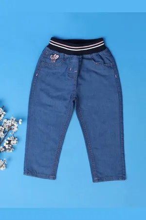 V-Mart Unisex Kids Slim Fit Slash Knee Jeans