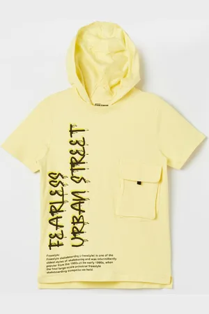 Lifestyle Boys Printed Hooded T-shirt