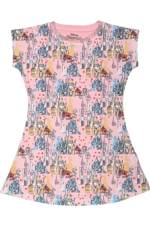 Disney Girls Pink Printed A-Line Dress