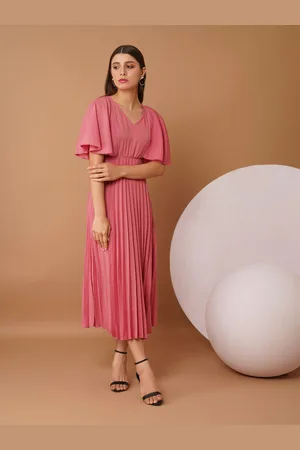 Chemistry Women Striped Crepe Midi Dress