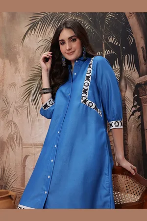 Sangria Ethnic Motifs Printed Midi Ethnic Dress