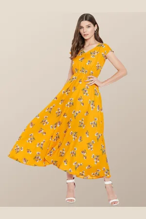 Chemistry Floral Print Crepe Fit & Flare Maxi Dress