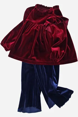 Stylecast Girls Red & Black Top with Trousers