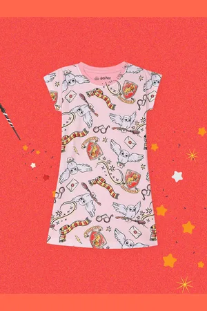 YK Girls Pink Harry Potter T-shirt Dress
